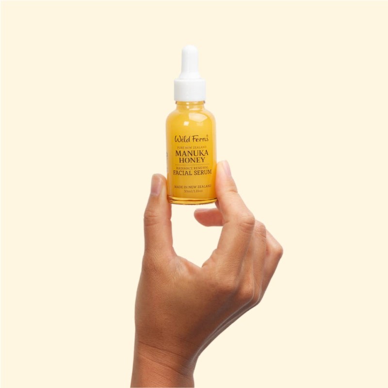 Wild Ferns Manuka Honey Radiance Renewal Facial Serum, 96% Natural,