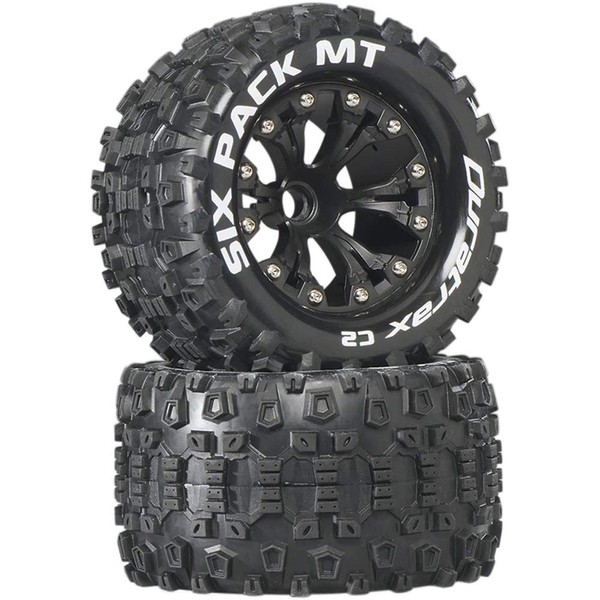 Duratrax Six-Pack MT 2.8" 2 Wheel Drive Mounted Front C2 Tires Black 2 DTXC3518