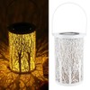 Solar Power Hanging Hollow LED Lamp Decorative Light for Outdoor