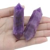 QINJIEJIE 6-7 cm Amethyst Stones Hexagonal Gemstones Healing Stones Natural