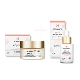 Sesderma Christmas Set Anti-Ageing Samay Cream 50ml & Serum 30ml - For Sensitive Skin with Visible Signs of Ageing