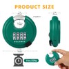 DELSWIN 4 Digit Combination Lock, Outdoor Combination Disc Padlock with