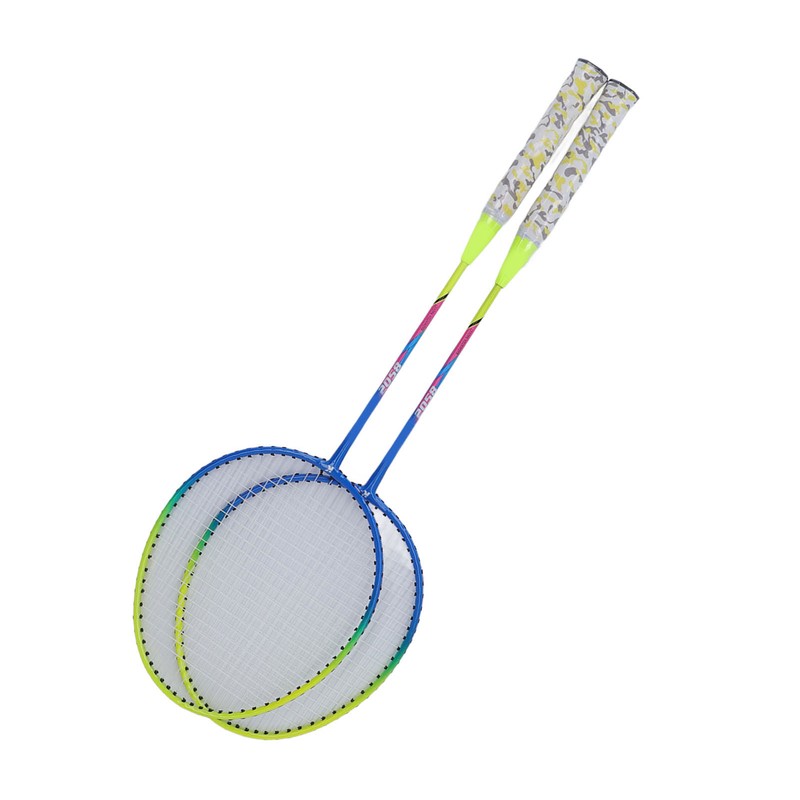 2Pcs Badminton Racket Yellow Light Frame Large Sweet Spot Anti