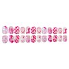 24Pcs Short Square Press on Nails Valentine's Day Fake Nails
