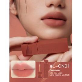 INTO YOU Matte Lipstick Velvet Lip Stain Lip Mud Long Lasting Waterproof Lipstick Lip Gloss Makeup Moisturizing Lipstick for Women (L-Cn01)