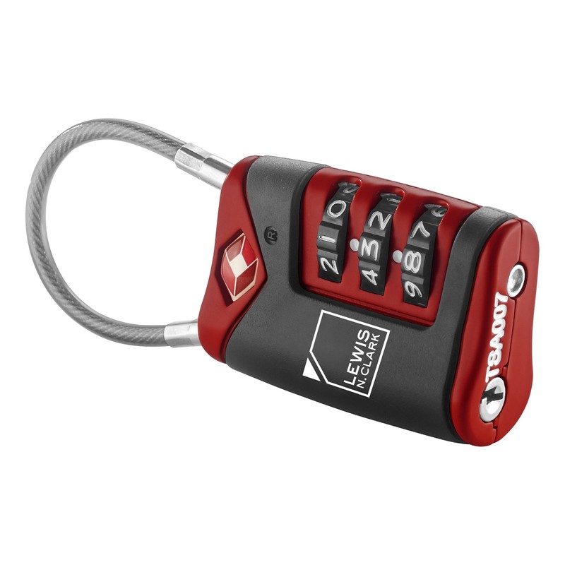 Lewis N. Clark TSA Cable Lock, Red, Single