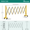 YITAHOME Metal Expandable Mobile Barricade, 8FT Folding Security Gate, Retractable