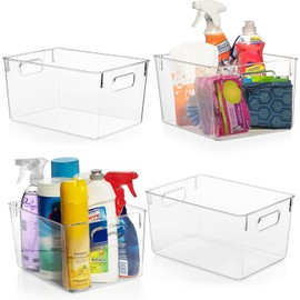 ClearSpace ClearSpace Clear Plastic Storage Bins C Pantry Organizers & Storage Containers, Cabinet Organizer - Home Organization Must Haves for Kitchen, Laundry Room, Office, Closet, Garage & Freezer