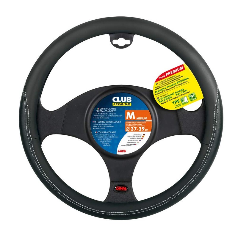 Lampa 33118 Premium Steering Wheel Cover TPU Elastomer (TPE), Medium