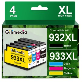 932XL 933XL Printer Cartridges to Replace HP 932 XL 933 XL 932XL 933XL 4 Multipack Cartridges Higher Capacity for HP Officejet 6600 6700 7612 7510 7110 6100 7610 (Black Cyan Magenta Yellow)