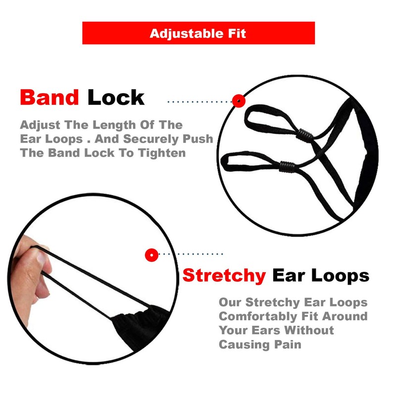 Generise Reusable Face Mask Adjustable Face Mask x3 - Breathable