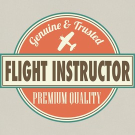 CafePress Flight Instructor Retro Canvas Tote Top Zipper Closure
