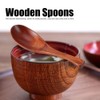 Wooden Soup Spoon 2pcs, Japanese Ramen Soup Spoons 6.1 inches