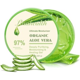 Linahealth Gel Hidratante y Humectante de Aloe Vera al 97%, con extractos naturales, 250ml Nutre, refresca y suaviza la piel seca, combate el Acne , para uso después del sol, raspaduras o piquetes 250 ml