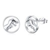 Dinosaur Earrings 925 Sterling Silver Hypoallergenic Dino T-Rex Stud Earrings