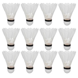 12pcs Badminton Balls Feather Badminton Shuttlecocks Indoor Outdoor Sports Accessory