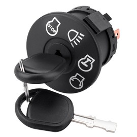 Lawn Mower Ignition Switch with Key 4 Position for John Deere L105 110 111 118 120 Husqvarna 532193350 MPN 193350 Delta 6900-49P1 MTD 725-07527 Ariens 21546319 Gravely 21546319 Poulan, Snapper