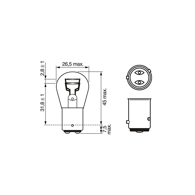 BOSCH 1987301015 P21/4W Bremsleuchten