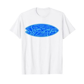 Men's Surf Cold Water Surfer Pacific Ocean Waves Beach T-Shirt, White