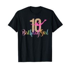 10th Birthday Ice Skating Figure Skater Ten 10 Double Digits T-Shirt