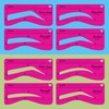 NYX Professional Makeup Thin Eyebrow Stencils, Set of 4 Eyebrow