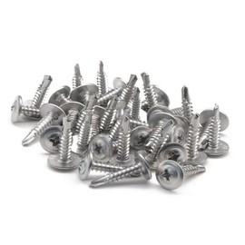 Stainless Steel Wood Screws Truss Head Sheet Metal Screws Self Tapping Screws #8 x 3/4" Qty-100 Pieces Self Drilling Drywall/Hollow-Wall Anchor Kit