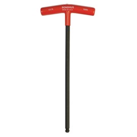 BONDHUS BT10MM No.13176 Ball Point Hex T-Handle, 0.4 inches (10 mm), Total Length: 12.2 inches (310 mm), Shaft Length: 11.2 inches (285 mm), Handle Length: 5.2 inches (132 mm), Black Dyed Treatment