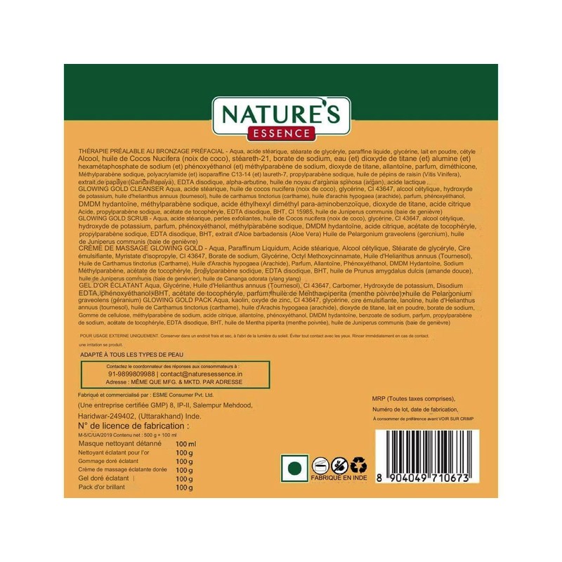 Nature's Essence Glowing Gold Facial Kit, 500 grams (5X100 grams)