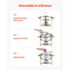 VEVOR Chafing Dish Buffet Set, 5 Qt 4 Pack, Stainless