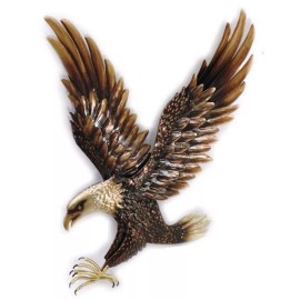 BMSBIZ Wall Art Bald Eagle Patriotic Symbol Ready to Hang All Metal 22.8 X 16.5