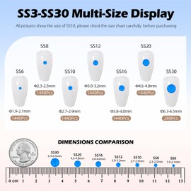 Meibite Neon Blue Flatback Rhinestones, Glass Rhinestones for Nail Art and Craft, Glue Fix, Loose Crystal Gemstones(Neon Blue, SS12, 1440pcs, 2.9-3.0mm)