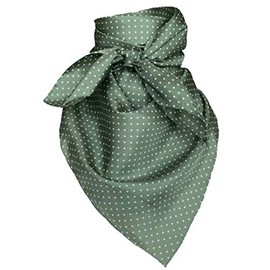 Wyoming Traders Polka Dot Cowboy Wild Rag 100% Silk Scarf Bandana Multiple Colors L 34.5" and XL 42" (Sage, 34")