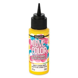 DecoArt Love, Color 3D Jelly Drop Acrylic Paint - Sweet Lemon Drop, 2 oz