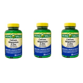 Spring Valley - Calcium Magnesium and Zinc, Plus Vitamin D3, 250 Coated Caplets (3)