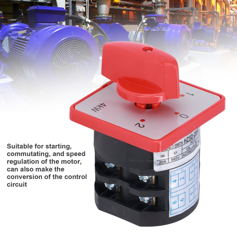 Changeover Switch 2 Pole 3 Position Cam Changeover Control Selector