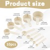 Measuring Spoons and Cups Set, 10-Piece Plastic Measuring Tools for