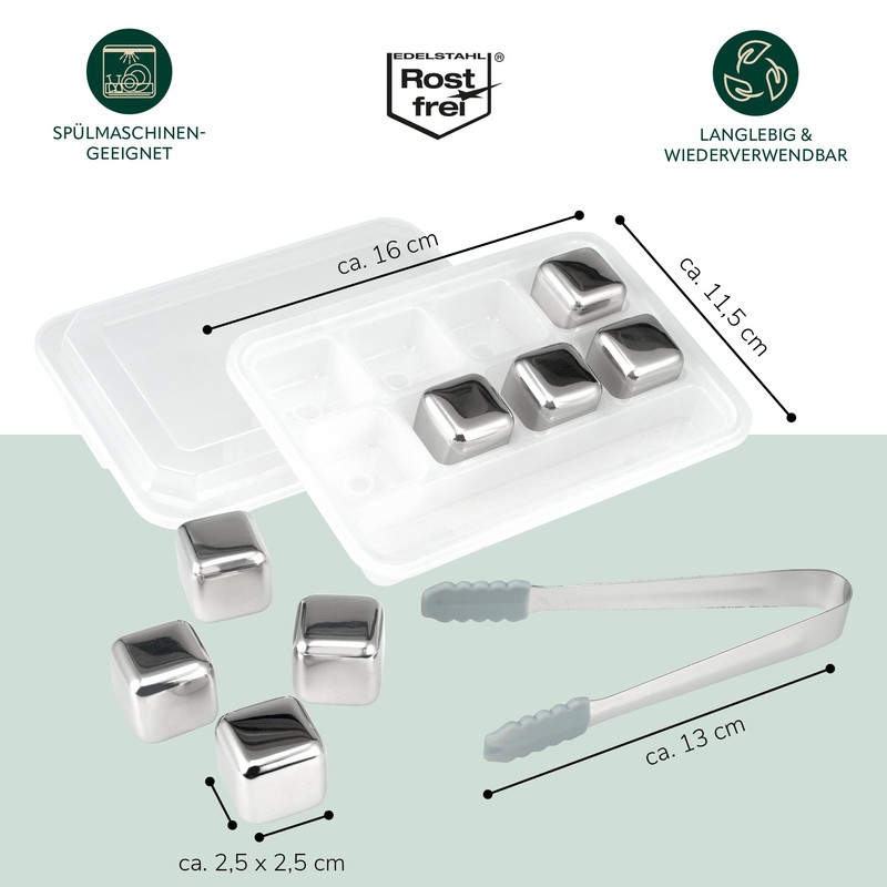 bremermann Ice Cube Set 10 Pieces // 8x Stainless Steel