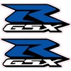 2 x GSXR Suzuki Motorcycle Stickers-Blue 'R'-Decals Quality Printed Vinyl
