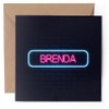 1 x Greeting Card - Neon Sign Design Brenda Name