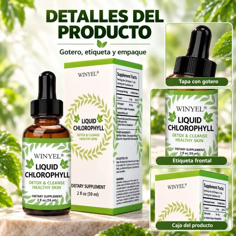 General - Winyel Gotas Clorofila Líquida Suplemento Natural
