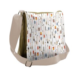 Lunarable Arrows Messenger Bag, Colorful, Unisex Cross-body
