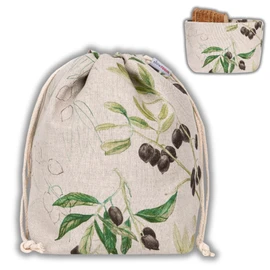 slowroom Bread Bag 30 x 34 cm and Bread Basket 2 in 1 - Bread Basket Fabric - Double Linen Layer - Bread Bag Breathable and Decorative - Bread Basket Easy to Care