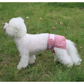 JoyDaog Female Dog Diapers for Medium Dogs,4 Pack Reusable Washable Premium Doggie Diapers for Heat,Incontinence,Period Doggy Nappies,L