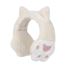 Winter Ear Warmer Cute Cat Outdoor Warm Earmuffs Faux Furry Winter Ear Muffs Warm Ear Covers Fur Adjustable Winter Earmuffs Headband Fluffy Ear Warmer Ski Earmuffs for Women Girls One Size