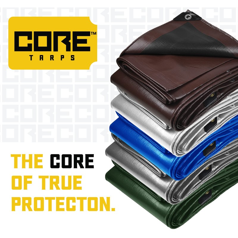 Core Tarps Classic 5 Mil Tarp Cover, Waterproof, UV Resistant,