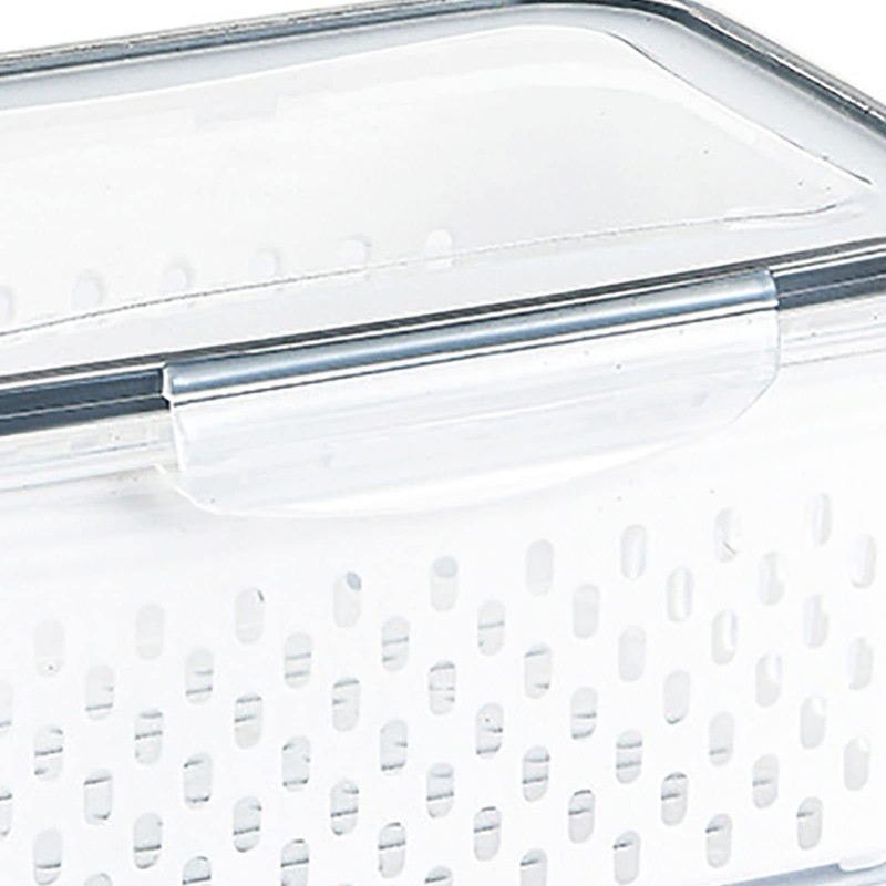 Drain Storage Basket Box Transparent Fruit Vegetable Storage Container, Quick