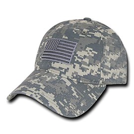 Rapid Dominance.. American Flag Embroidered Washed Cotton Baseball Cap - ACU Camo …