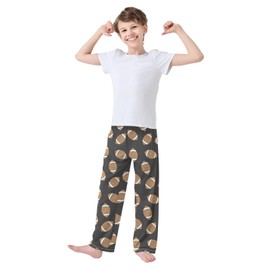 Pfrewn Boys Pajama Pants American Football Ball Lounge Pants Super Soft Pajama Bottoms with Pockets, XL