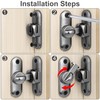 Heveer Sliding Door Lock Door Bolt for Sliding Doors 90/180
