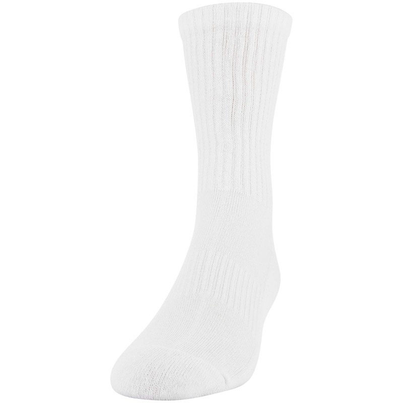 Gildan Men's Active Cotton Crew Socks, 10-Pairs, White, Shoe Size: